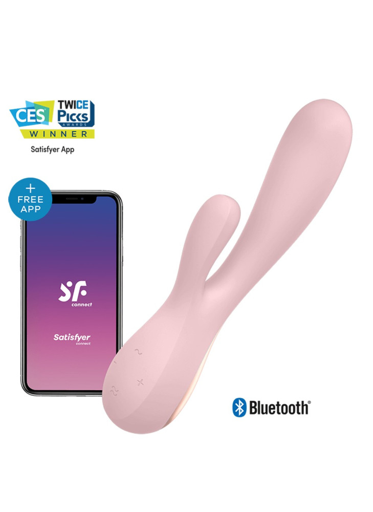 Vibromasseur rabbit rose connecté Mono Flex Satisfyer - CC5972440040